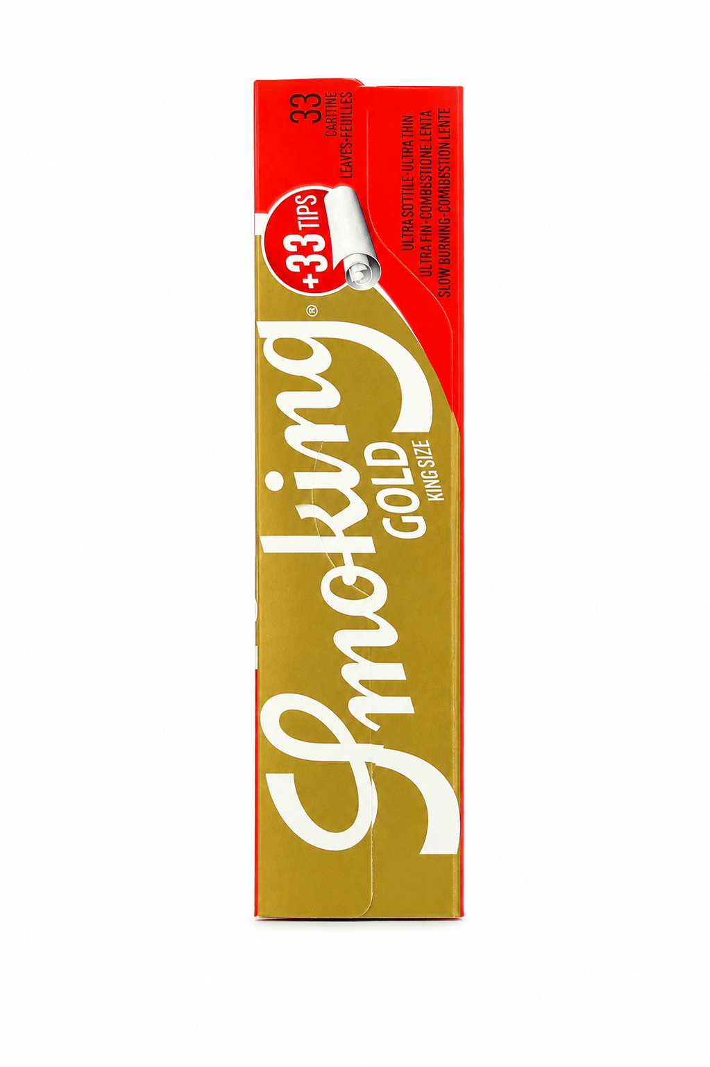 Smoking Gold King Size + Tips – 33 Papers + 33 Tips