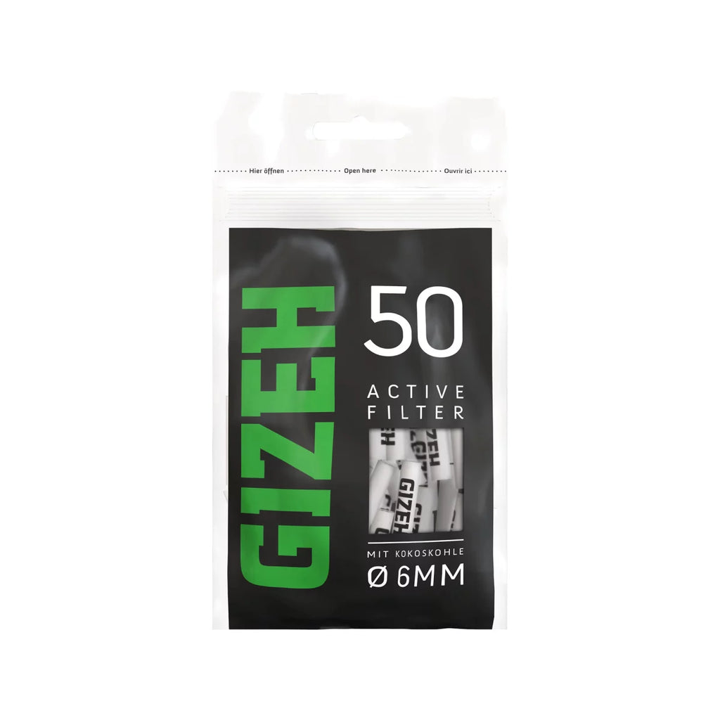 Gizeh - Black Active Filter 6mm 10x 50er Beutel